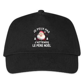 Ich kann nicht. Ich warte auf das Weihnachtsmann-Geschenk. - Kinder Basecap - Schwarz - Vorne