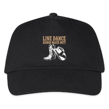 Line Dance Come join us! Cowboy Hat Western Boots - Kids’ Baseball Cap - black - Front