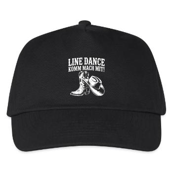 Line Dance Come join us! Cowboy Hat Western Boots - Kids’ Baseball Cap - black - Front
