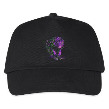 Lion Running Lion Head Colorful Predator Animal Wild - Kids’ Baseball Cap - black - Front