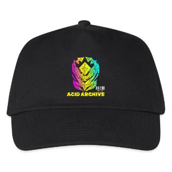 Acid Archive Cyber Sigilism Thermal Y2K Techno - Kids’ Baseball Cap - black - Front
