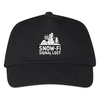  Snow Fi Signal Lost Lustiger Schneemann Winter - Kinder Basecap - Schwarz - Vorne