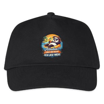 Panda beach holiday: work? Not to me - Kids’ Baseball Cap - black - Front