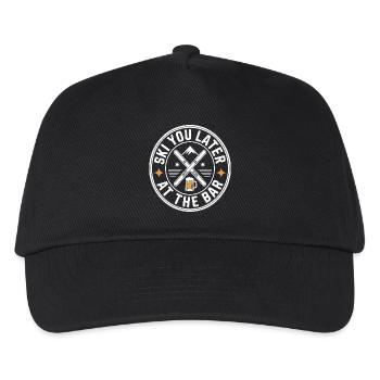 Skier plus tard au bar après ski bar - Casquette de baseball Enfant - noir - Devant