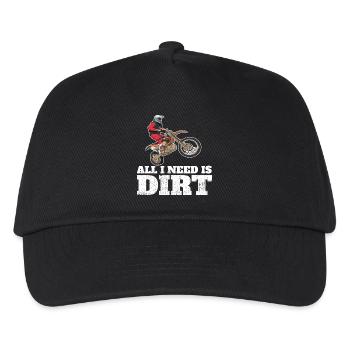 Dirt Biking All I Need Is Dirt - Kids’ Baseball Cap - black - Front