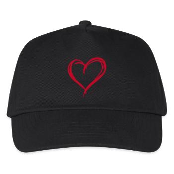 Heart - Kids’ Baseball Cap - black - Front