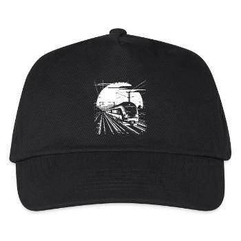 Railway Drawing - Kids’ Baseball Cap - black - Front