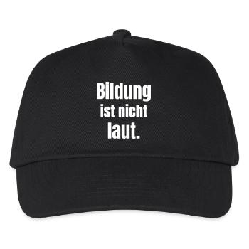 Bildung ist stille Kraft - Kinder Basecap - Schwarz - Vorne