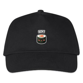 Kawaii Sushi Roll Soy Sticker - Kids’ Baseball Cap - black - Front
