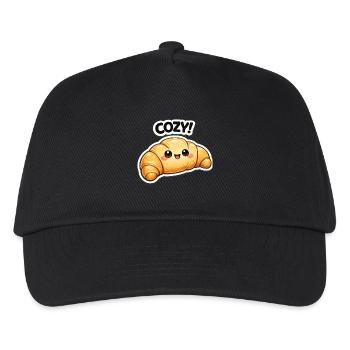 Cozy Croissant Kawaii - Kids’ Baseball Cap - black - Front