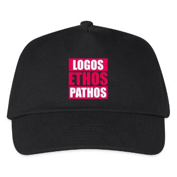 Logos Ethos Pathos Rhetoric Philosophy Student - Kids’ Baseball Cap - black - Front