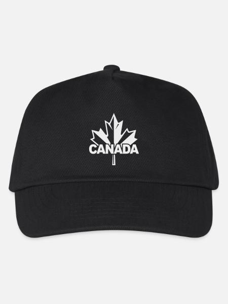Kanada Ahornblatt Logo - Kinder Basecap - Schwarz