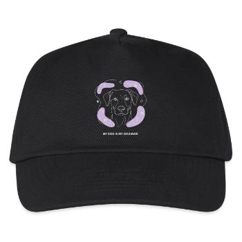 Dog Soulmate Line Art - Kids’ Baseball Cap - black - Front