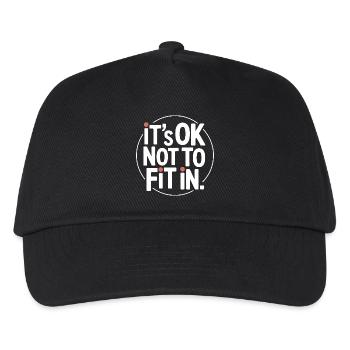 It's Ok Not To Fit In Individualität Motivation - Kinder Basecap - Schwarz - Vorne