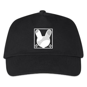 Patchwork Bunny Silhouette - Kids’ Baseball Cap - black - Front