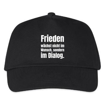 Dialog für Frieden Zitat Design - Kinder Basecap - Schwarz - Vorne
