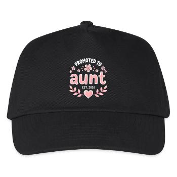 Aunt 2026 Aunt 2026 Promoted to Aunt 2026 - Kids’ Baseball Cap - black - Front
