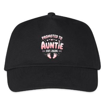 Aunt 2026 Aunt 2026 Promoted to Aunt 2026 - Kids’ Baseball Cap - black - Front