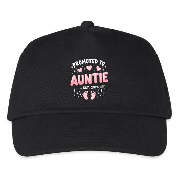 Aunt 2026 Aunt 2026 Promoted to Aunt 2026 - Kids’ Baseball Cap - black - Front