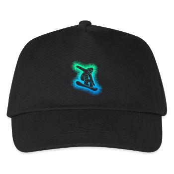 Snowboard Snowboarder Snowboarding - Kinder Basecap - Schwarz - Vorne