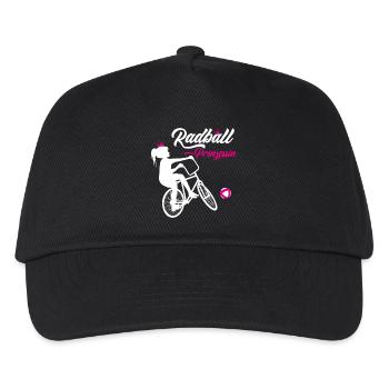 Radball, Cycleball, Hallenradsport - Kinder Basecap - Schwarz - Vorne