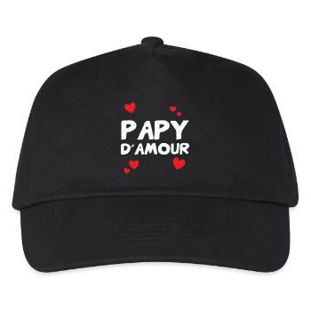 Opa der Liebe – Familien-Zärtlichkeits-Humorgeschenk - Kinder Basecap - Schwarz - Vorne