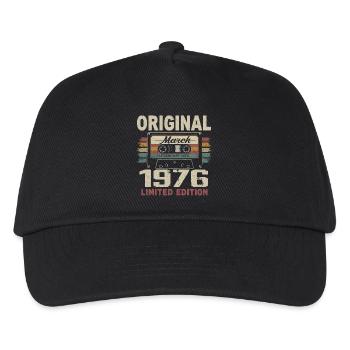 March 1976 Vintage March 1976 - Kids’ Baseball Cap - black - Front
