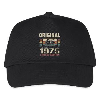 March 1975 Vintage March 1975 - Kids’ Baseball Cap - black - Front