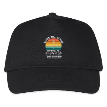 Mission: Onkel Rettung – Geschenk T-Shirt - Kinder Basecap - Schwarz - Vorne