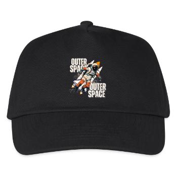 Astronaut in rocket jump - Kids’ Baseball Cap - black - Front