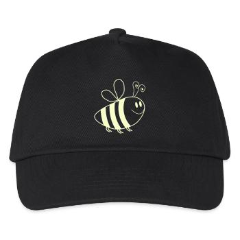 Lächelnde Bienchen Muster - Kinder Basecap - Schwarz - Vorne