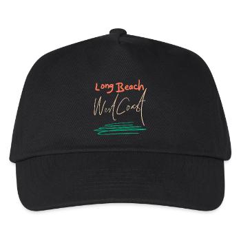 Ambiance Retro Sunset de la côte Ouest de Long Beach - Casquette de baseball Enfant - noir - Devant