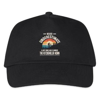 ein Kerl, der das Kitzbüheler Horn bestiegen hat - Kinder Basecap - Schwarz - Vorne
