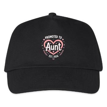 Aunt 2026 Aunt 2026 Promoted to Aunt 2026 - Kids’ Baseball Cap - black - Front