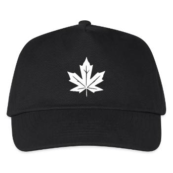 Ahorn Blatt Blätter Geschenk Naturliebhaber  - Kinder Basecap - Schwarz - Vorne