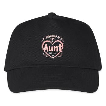 Aunt 2026 Aunt 2026 Promoted to Aunt 2026 - Kids’ Baseball Cap - black - Front