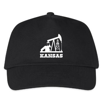 Conception de la pompe à pompe des champs pétrolifères du Kansas - Casquette de baseball Enfant - noir - Devant