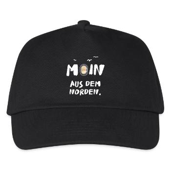 moin aus dem norden - Kinder Basecap - Schwarz - Vorne