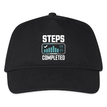 Steps Completed 10000 Schritte - Kinder Basecap - Schwarz - Vorne