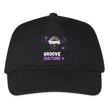 Groove-Kultur, hardgroove, Trance-Techno-Kunst, - Kinder Basecap - Schwarz - Vorne