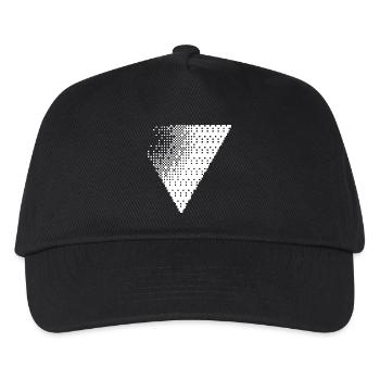 Geometrisch gepunktetes Dreieck verblassen - Kinder Basecap - Schwarz - Vorne