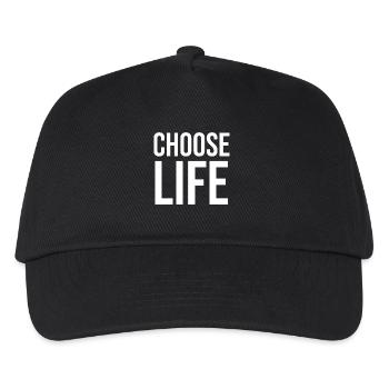 Choose life bold typography design - Kids’ Baseball Cap - black - Front