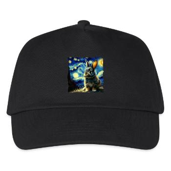 Starry sky style rabbit - Kids’ Baseball Cap - black - Front