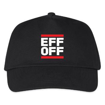 Eff Off Slogan in Red White - Kids’ Baseball Cap - black - Front