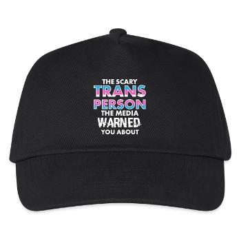Scary Trans Person Media Warned You Design - Kids’ Baseball Cap - black - Front