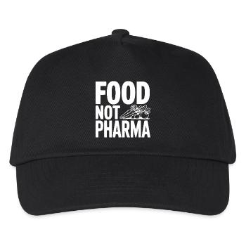 Food Not Pharma - Kids’ Baseball Cap - black - Front