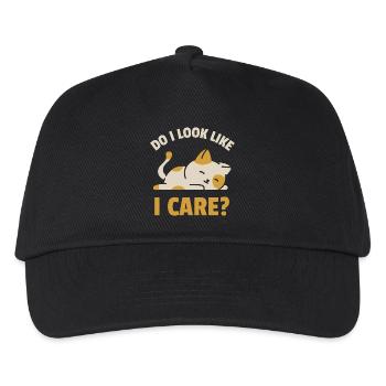 Sehe ich so aus, als ob es mich interessiert? - Kinder Basecap - Schwarz - Vorne