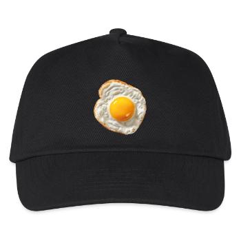 œuf au plat - Casquette de baseball Enfant - noir - Devant