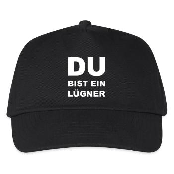 Du bist ein Lügner - Kids’ Baseball Cap - black - Front