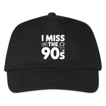 Ich vermisse die 90er - Kinder Basecap - Schwarz - Vorne